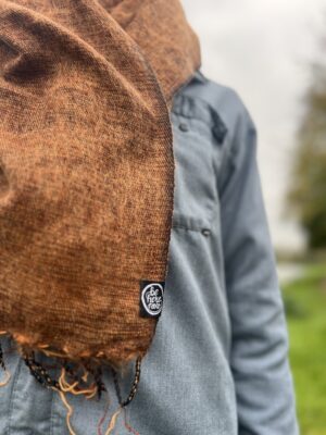 Maroon Yak Wool Shawl