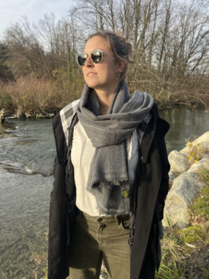 Dark Grey Cashmere Shawl
